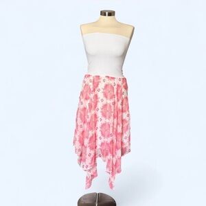 Pink Floral Women's 2 in one Dress/ Skirt